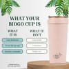 bioGo Reusable Coffee Cups - Faded Pink & Pastel Gray