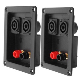 Tofficu 2pcs Speaker Box Terminal Subwoofer Connector for DIY Speaker Kit Effortless Setup with User Friendly Wiring Design for Stage Shows and Music Concerts