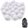 koundeneko ゴルフ練習ボール 15球入り 収納用ネットバッグ付き 室内 アプローチ練習 耐久性 傷付きにくい 球速抑制 ラウンドボールに近い