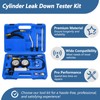 Dual Gauge Leakdown Detector Tool Set Cylinder Leak Down Tester
