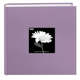 Fabric Frame Cover Photo Album 200 Pockets Hold 4x6 Photos, Misty Lilac