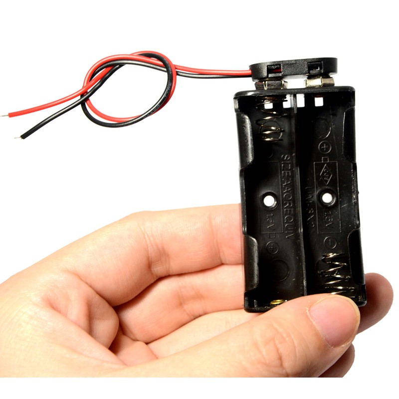LAMPVPATH 3 Pcs 2 x 1.5V (3V) AA Battery Holder