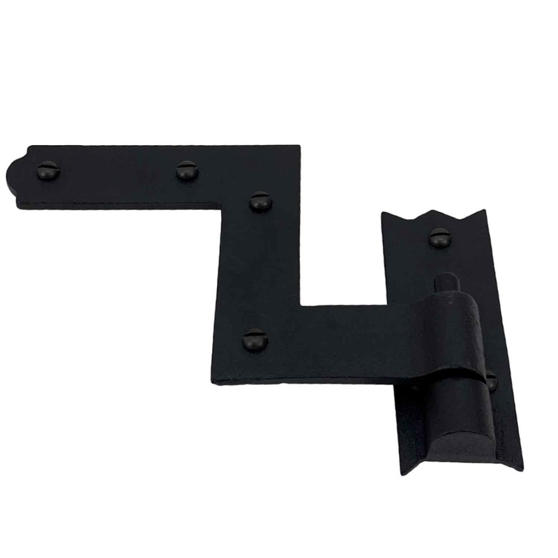 Colonial Style Pair of Thick Cast Iron Shutter Hinges