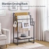 HOOBRO 4-Tier Free Standing Towel Rack for Bathroom, Blanket Rack