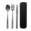 Chopsticks, Spoon, Fork, 3-Piece Set, Cutlery Set, Stainless Steel, Scandinavian