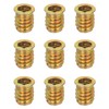 sourcing map 9Pcs Threaded Inserts Nuts, M10x20mm Hex Socket Drive