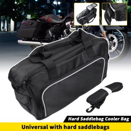 Unbranded Black Hard Saddlebag Cooler Bag For Harley Touring Road King Street Glide 93-23