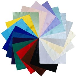 SZRUIZFZ 38 Pcs Solid Color Silky Satin Fabric Squares, Charmeuse Precut Satin Fabric Squares for Making DIY Patchwork, Sewing Decorations Crafts (Multi Color, 10 x 10 INCH)