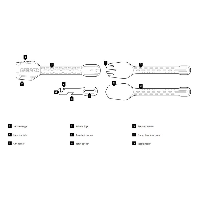 Gerber Gear ComplEAT Camping Utensils Set for Outdoor Cooking, Camping