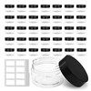 Slomg 36 Pack 1 oz Small Plastic Jars with Lids