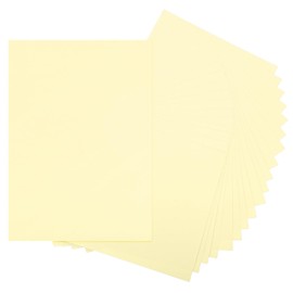 MECCANIXITY 20 Sheets Light Yellow Cardstock Printer Paper 8.5" x 11" A4 Thick Paper Sheet 250gsm/170lb Bulk Card Stock for Printer DIY Scrapbook Menus Cards Invitations and Crafts
