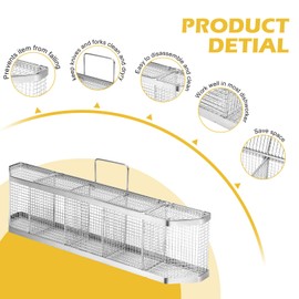 Universal Dishwasher Cutlery Basket Replacement WD28X10128 Dishwasher Utensil Silverware Basket, Compatible with Part No. WP8562043, EA959351, WP8531233VP, WD28X10127, WD28X10132