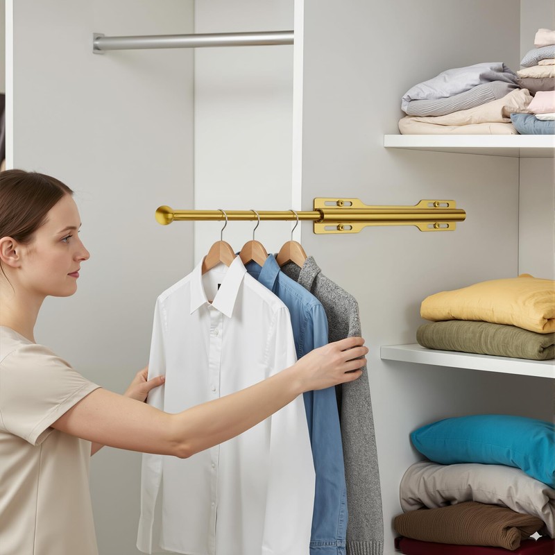 LOMILD Valet Rod for Closet Pull Out, Rod for Bedroom