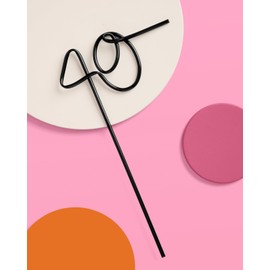 xo, Fetti 40th Birthday Straw, Black XL | Forty and Fierce, Bday Decorations, Fun Party Favor, Drinkware Supplies, Funny Gag Gift, Drink Decor