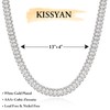 KissYan Gold Tennis Necklace for Women, 14K Gold Plated Diamond
