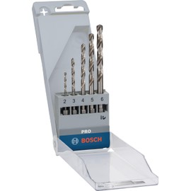 Bosch 5x PRO Metal HSS-G Hex Spiralbohrer-Set (für Nichteisenmetalle, Stahl, Ø 2,0, 3,0, 4,0, 5,0, 6,0 mm, Professional Zubehör Bohrmaschine/Schrauber)
