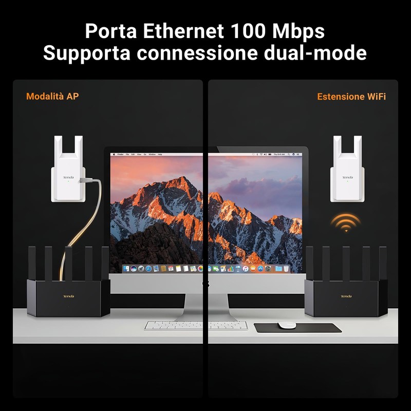 Tenda Ripetitore WiFi Extender e Access Point, Velocità Single Band