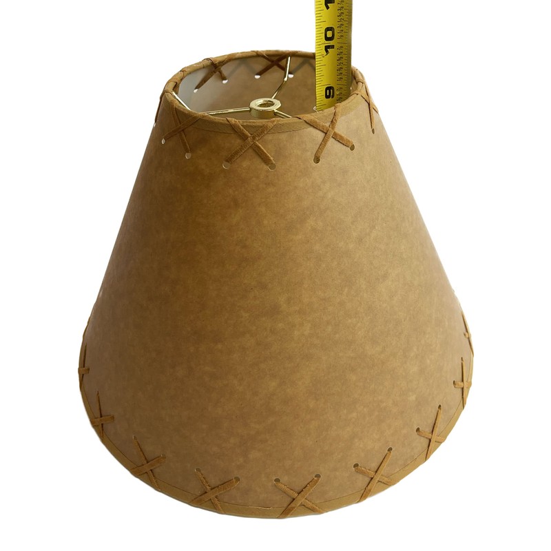 Rustic Oiled Kraft Laced Lamp Shade - 14"