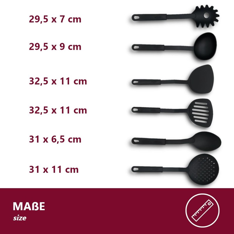 6-piece kitchen utensil set, heat-resistant and easy to clean, practical