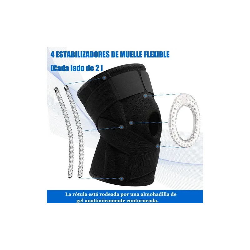 Rodillera Deportiva Gel Y Estabilizadores Meniscos Ligament