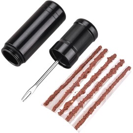 Yeanifeana Kits de reparación de neumáticos de Bicicleta Tubeless, Incluye la Herramienta de Enchufe de Bote de Almacenamiento con enchufes, 5 Tiras de tocpara los neumáticos de Carretera (2)