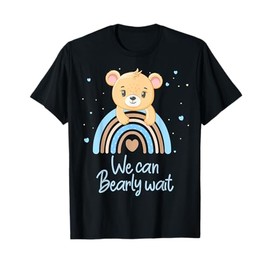 Gender Reveal Boy Baby Shower We Can Bearly Wait Baby Boy T-Shirt