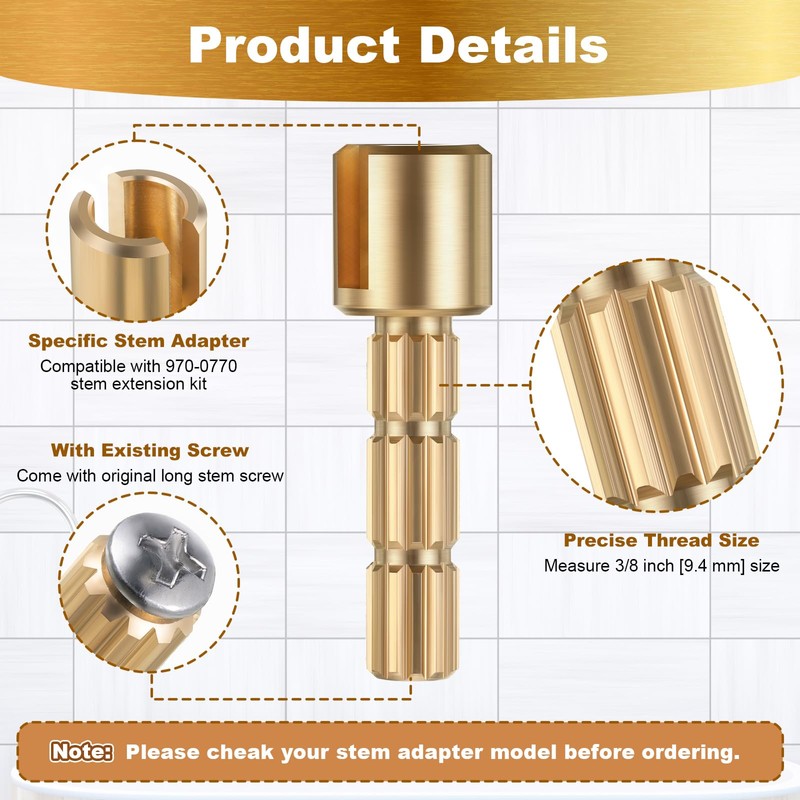 Dreyoo 2 Pack Stem Adapter, Replacement for 970-0770 Plumbing Equipment