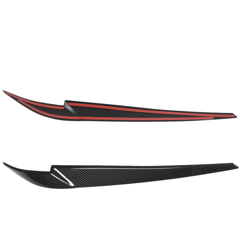 Pair Left Right Headlight Eyebrow Car Light Eyelids Carbon Fiber