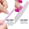 5 Pcs Professional Nail Files Double Sided Half Moon Shaped