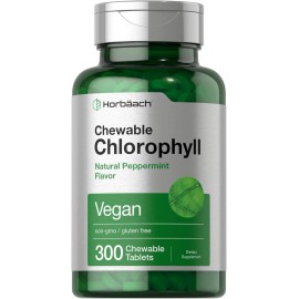 Horbaach Chlorophyll Chewable Tablets, 300 Count, Vegan Non-GMO & Gluten Free by Horbaach