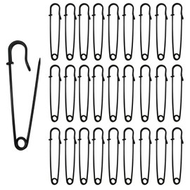 Urmspst Safety Pins (Upgraded), 2" Large Heavy Duty Safety Pins - 50 PCS for Clothes, Leather, Canvas, Blankets, Crafts, Skirts, Kilts (Black)