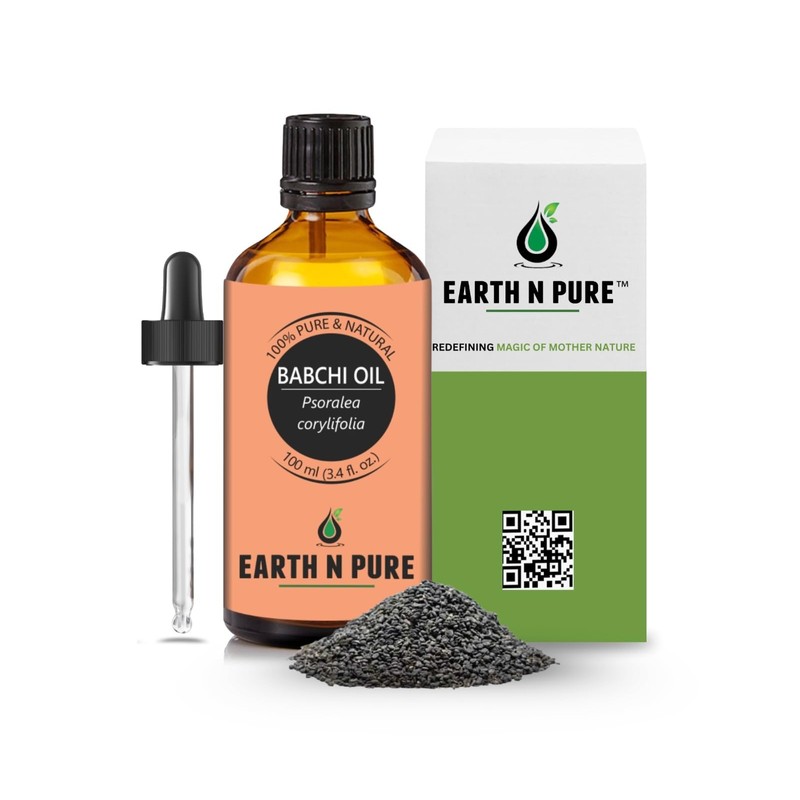 Earth N Pure Babchi Oil (Bakuchi Oil) Cold Pressed, Natural