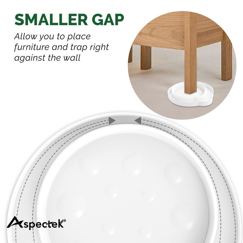 ASPECTEK Bed Bug Interceptors, Pack of 8 Pesticide-Free Traps and