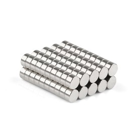 OMO Magnetics ネオジムマグネット ネオジウム磁石 N50 円形 丸型 3x1.5mm ニッケルメッキ 専用ケース付き 科学実験 生活収納 オフィス汎用 (100個)