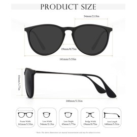 QALLY Sunglasses Womens Polarized Sunglasses-Women: Retro Round Sun Glasses with UV400 Protecion Brown V1