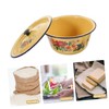 Zerodeko Retro Enamel Bowl Vintage Kitchen Basin Household Enamelware with