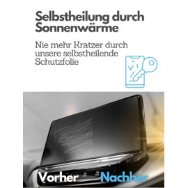 DISSKIN® Screen Protector Suitable for VW ID.3, ID.4 and ID.5 with 12 Inch Display (up to 2023) - Self-Healing by Heat, Anti-Fingerprint