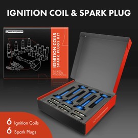 A-Premium Blue Set of 12 Ignition Coil Pack and Iridium Spark Plugs Compatible with Ford Escape 2009, Fusion 2006-2012 & Mercury Mariner 2009-2011, Milan 2007-2009 & Lincoln Zephyr 2006, 3.0L