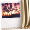 DOITOOL 1Set Creative Beach Tree Landscape Tapestry Vivid Wall Hanging