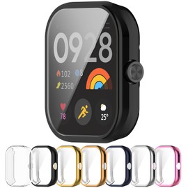 Disscool Case Cover Compatible with Redmi Watch 4 Protector Covers, Soft Anti Drop TPU Replacement Protective Cases Smart Watch Accessories(Black)