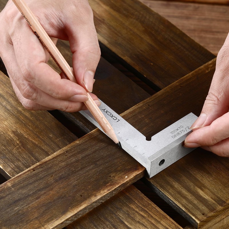 Try Square Metal 100 x 70 mm, Carpenter's Square with