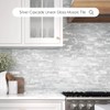 Tenedos HTC285 Silver Cascade Linear Glass Mosaic Tile