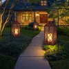 TAKE ME [2 Pack] 14" Solar Lantern Outdoor Garden Hanging