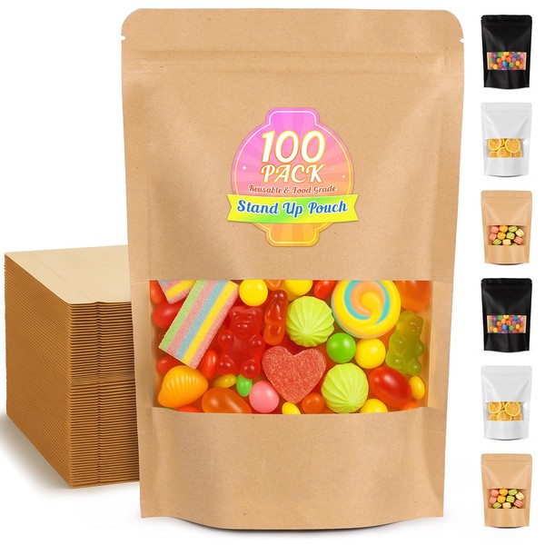 FITIMOR Smell Proof Bag, 100 Pack Mylar Bags for Small