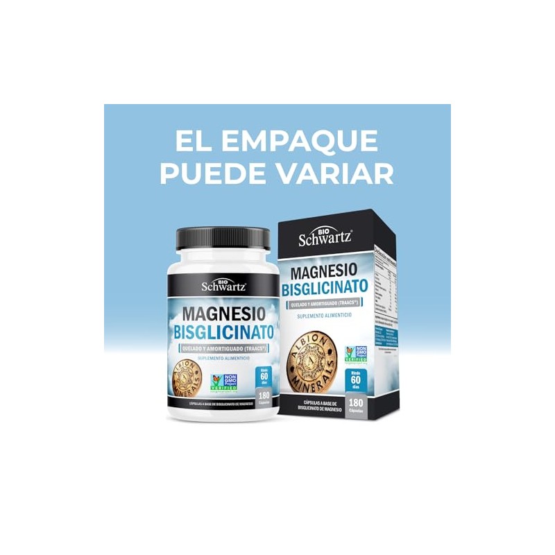 Bisglicinato de Magnesio 100% Quelado – Suplemento de Magnesio de