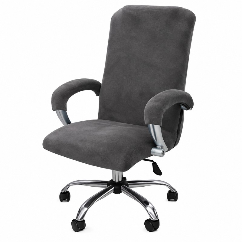 Velvet Stretch Office Chair Cover Set for Chair Protection –