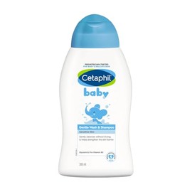 CETAPHIL BABY GENTLE WASH AND SHAMPOO Gel para Limpieza de Cuerpo y Shampoo para la Piel Sensible para Bebé 300 ml Limpia sin Resecar y Ayuda a Fortalecer la Barrera Cutanea de la Piel del Bebé Recomendado por Dermatólogos para Piel Sensible
