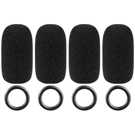 SOULWIT Replacement Mic Cover for Bose A20/A30 Aviation Headset, Microphone Spongue Filter 4-Pack Foam Cover WindScreen - Black