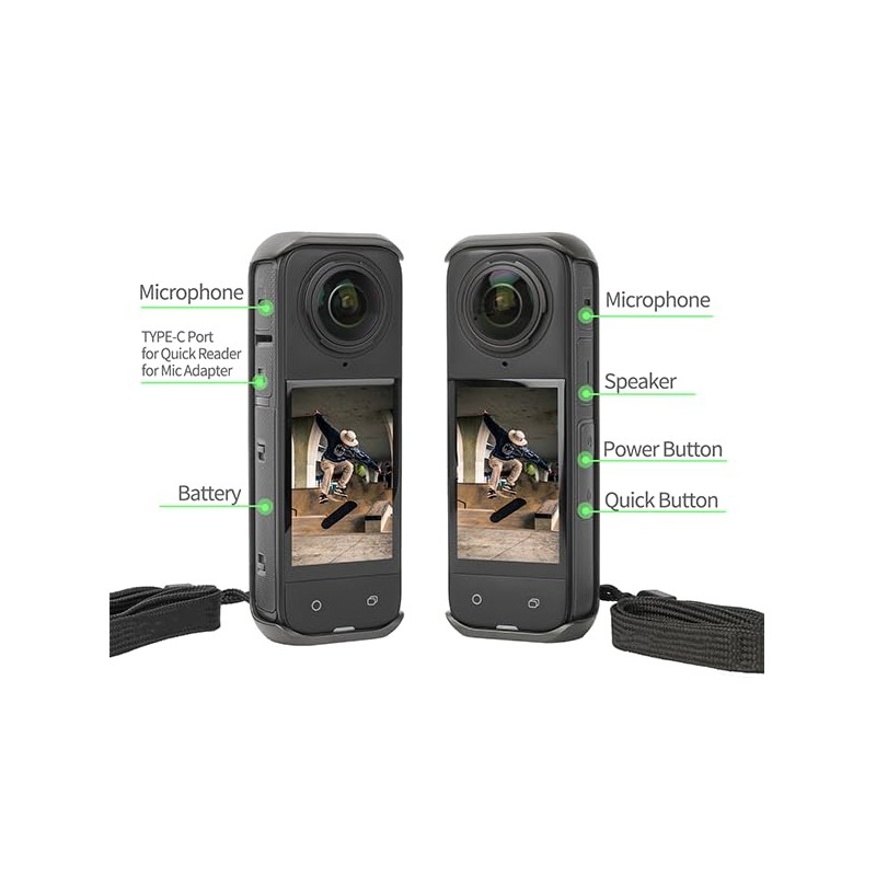 CERFFOOL Protective Case for Insta360 X4 Thermo Grip Cover for