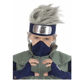Kakashi Wig for Children Costume Accessory Manga - Grey, Silver